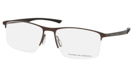 New Porsche Design P&#39;8752 B Gunmetal Grey Fiberglass Authentic Eyeglasses 55-17 - £246.64 GBP
