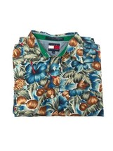 Tommy Hilfiger Hawaiian Tropical Shirt Buttoned Long Sleeve Mens Medium Vtg - £27.61 GBP