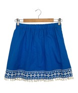 J Crew Skirt New Womens Extra Small Blue Linen Embroidered Southwest Tassel - $5,414.76 CAD