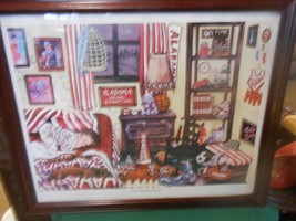 ALABAMA CRIMSON TIDE Framed Bedroom Print SWEET ALABAMA DREAMS 23&quot; X 19&quot; - $47.11