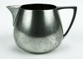 Vintage Pewter Cream Pitcher, Plymouth Pewter 83481, Flat Angled Handle, #PWT013 - £11.74 GBP