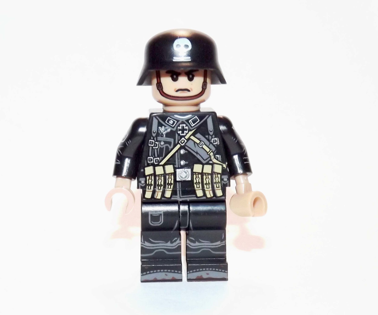 Building German Ss Black Gunner Ww2 Army Minifigure Custom - $7.99