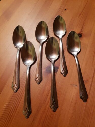 Place Oval Soup Spoon EKS19 Stainless Flatware Set of 6 by Ekco Silver 6.25 in