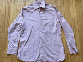 Vintage BANANA REPUBLIC Men&#39;s Small 14-14 1/2 Pink Button Up Long Sleeve... - £28.03 GBP