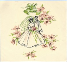 15 Sets Color Brite Bride Groom Wedding Green Bells Water Mount Ceramic Decals - £12.05 GBP