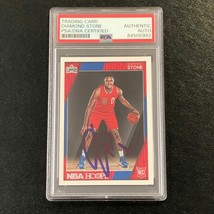 2016-17 NBA Hoops #284 Diamond Stone Signed Card Auto PSA Slabbed RC Clippers - £39.17 GBP