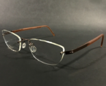 Lindberg Eyeglasses Frames 2220 Col.K143M/PU12 Brown Rectangular 52-18-135 - $277.19