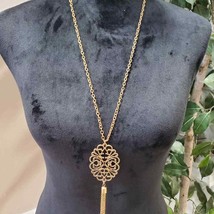Womens Gold Paparazzi A MANDALA Of The People Brass Necklace - £21.94 GBP