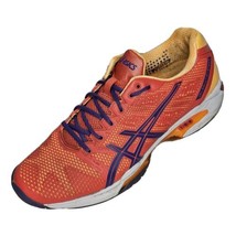 Asics Gel Solution Speed Court Court Tennis Shoes Womens 10 Orange Purpl... - $34.64