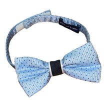 Janie and Jack Boys Bow Tie Blue Dots Bowtie Light Blue Navy Hook &amp; Loop... - $11.85