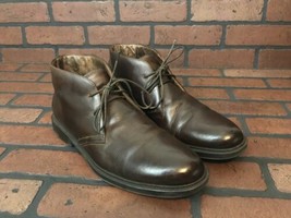 Florsheim Chukka Boots Brown Leather | Handmade In Italy | Size 10 - £39.81 GBP