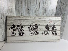 Mickey Minnie Mouse Canvas Cartoon Wall Art 24 x 11.75 x 1.25 - £34.87 GBP