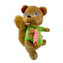 Vintage 1996 Sugar Loaf Plush Christmas Squirrel with Candy Cane Stuffed Animal - £16.04 GBP