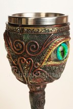 Wizard Alchemy Beautiful Eye of Dragon Fantasy Goblet Occult Ceremonial Chalice - £13.45 GBP
