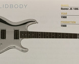 1988 Ibanez JS 10th Anniversary Solid Body Guitar Fridge Magnet 5.25&quot;x2.... - $4.06