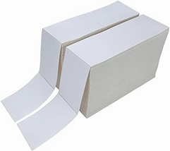 4000 Labels Fanfold 4&quot; X 6&quot; Direct Thermal Labels, with Perforated Line - £103.08 GBP