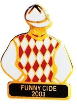 FUNNY CIDE - 2003 Kentucky Derby Winner Jockey Silks Pin - £15.75 GBP
