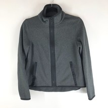 Lululemon Its Fleecing Cold Jacket Heathered Black Gray Full Zip Pockets 4 - £30.22 GBP