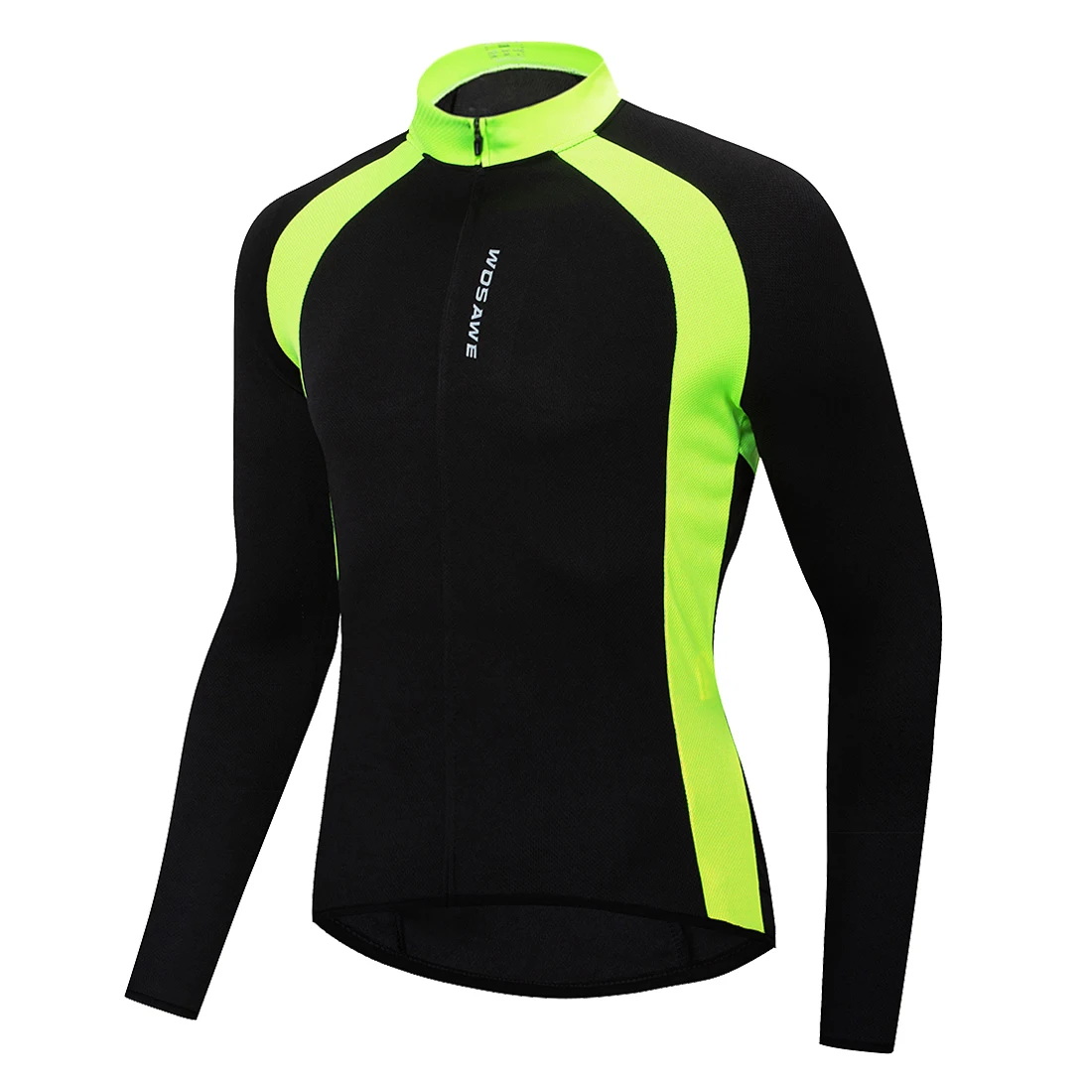 WOSAWE   Fabric Cycling Jacket Full Zipper Chaqueta Back Pockets Reflective Runn - £113.28 GBP