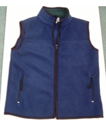 Alphine Ridge brand blue fleece vest youth size large zipper pockets sle... - $27.16 CAD