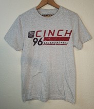 Cinch Shirt Mens Medium Short Sleeve Gray Retro 96 90s Style Cowboy Western - $15.85