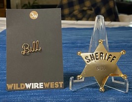 Bill Sheriff Pin 6 Point Badge Lot Name Wire Script Western 1B - $7.84