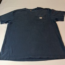 Carhartt T-Shirt Mens L Short Sleeve Pocket Original Fit Workwear Blue K... - $165.69 MXN