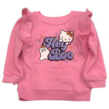 Hello Kitty Toddler Girl&#39;s Pink Hey Boo Ghost Halloween Sweatshirt - Size: 4T - £12.38 GBP