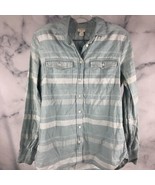 J.Crew Shirt Womens S Small Button Up Blue Striped Cotton - $214.01 MXN