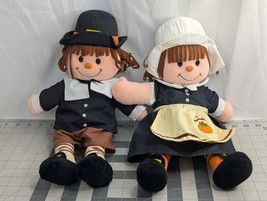 Gibson Greetings Pilgrim Plush Boy Girl Thanksgiving 1996 17 Inch Stuffe... - £15.43 GBP