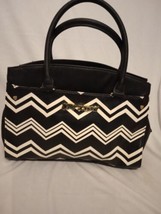 Betsey Johnson  Black &amp; White Satchel - £25.41 GBP