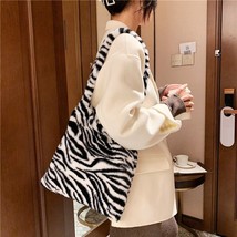 Cow Pattern Women&#39;s Bag Girl Shoulder Bag Zebra L - £8.80 GBP