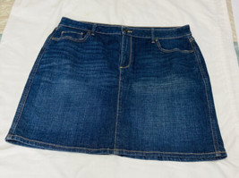 Sonoma Goods for Life Denim Jean Skirt Women&#39;s Size 16 Front Zipper Closure - £11.89 GBP