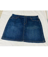 Sonoma Goods for Life Denim Jean Skirt Women&#39;s Size 16 Front Zipper Closure - £11.70 GBP