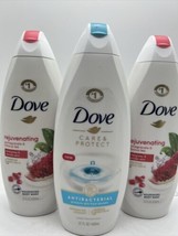 (3) Dove Body Wash Rejuvenating Antibacterial Care &amp; Protect Pomegranate... - $16.92