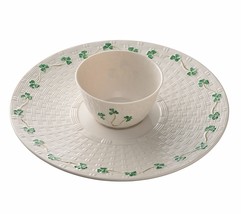 Belleek &quot;Everyday&quot; Basketweave Chip and Dip Set - £61.93 GBP