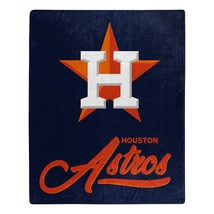 MLB Houston Astros Royal Plush Raschel Throw Blanket Signature Design 50x60 - $39.99