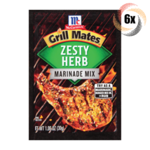 6x Packets McCormick Grill Mates Zesty Herb Marinade Seasoning Mix | 1.06oz - £15.98 GBP
