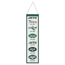 New York Jets Banner Wool 8x32 Heritage Evolution Design - $72.49