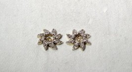 14K Yellow Gold Ladies Diamond Earring Jackets .32 TCW K1345 - £616.79 GBP