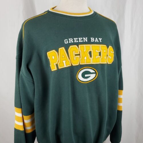 Primary image for Lee Sport Green Bay Packers Sweatshirt Adult 2XL Crew Neck Embroidered Football