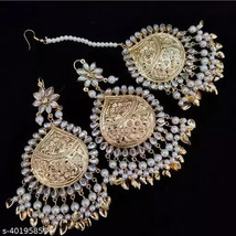 Kundan Jadau Earrings Tikka Jewelry Set Latest Limited Jadau Quantity indc2 - £22.18 GBP
