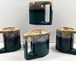 (4) Rodolfo Padilla Mugs Set Vintage Multicolored Glazed Pottery Cups Me... - $59.27