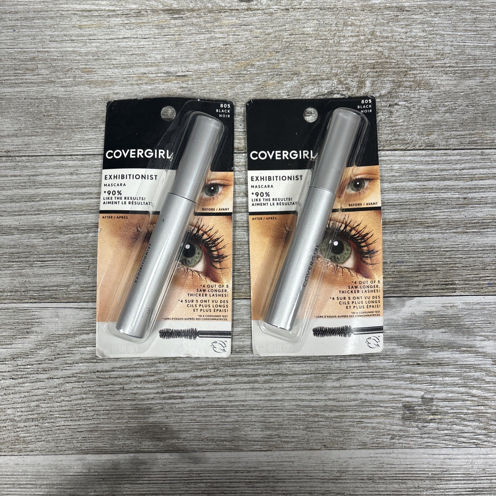 2 packCovergirl Exhibitionist Mascara 805 Black 03oz