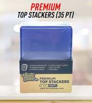 100 Vanity Slabs Premium Top Stackers w/ Film 35pt Card Loaders - £25.17 GBP