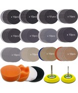 3 Inch Sandpaper Grit 60-10000 Wet Dry Sander Sheets With 1/8&quot;&amp;1/4&quot;Shank... - $36.98