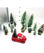 Red Christmas Truck with Light Up Christmas Tree Figurine with 15 trees ... - €16,93 EUR