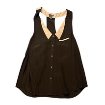 Club Monaco 100% Silk Sleeveless Top Black Vest Sz XS - $19.40