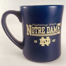 RFSJ Notre Dame Fighting Irish 16oz Sculpted Large Ceramic Mug Blue Gold 1842 - £11.57 GBP