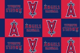 Los Angeles Angels of Anaheim MLB Baseball Squares Boxes Fabric Print s6588Df - £31.96 GBP